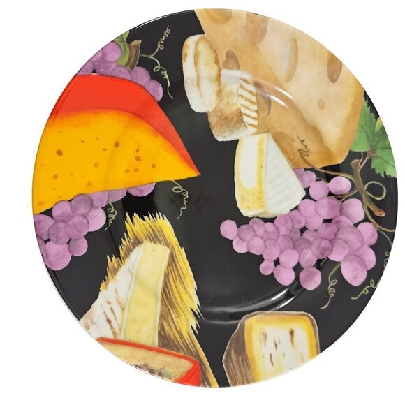 Email De Limoges Porcelain Cheese Fruit Graphic Salad Luncheon Plates – Set of 5 - Picture 8 of 16